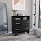 Tuhome Portanova Two Drawer Dresser, Two Open Shelves, Superior Top, Four Legs, Black CLW6738 - alternate 7